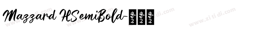 Mazzard HSemiBold字体转换